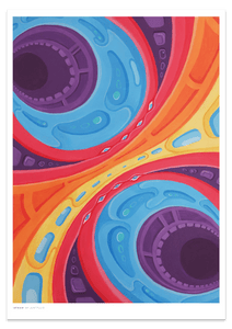 psychedelic swirl colourful print