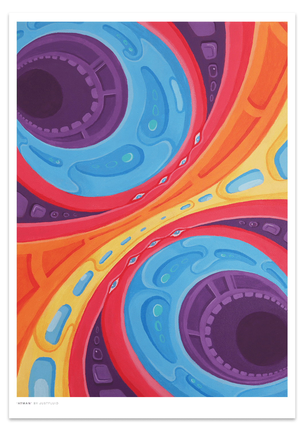 psychedelic swirl colourful print