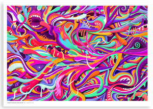 psychedelic chaos print