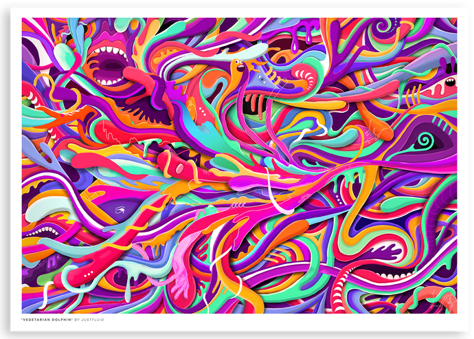 psychedelic chaos print