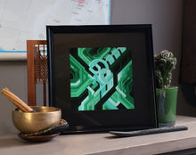 Load image into Gallery viewer, black framed print green