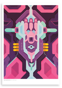 pink alien psychedelic print