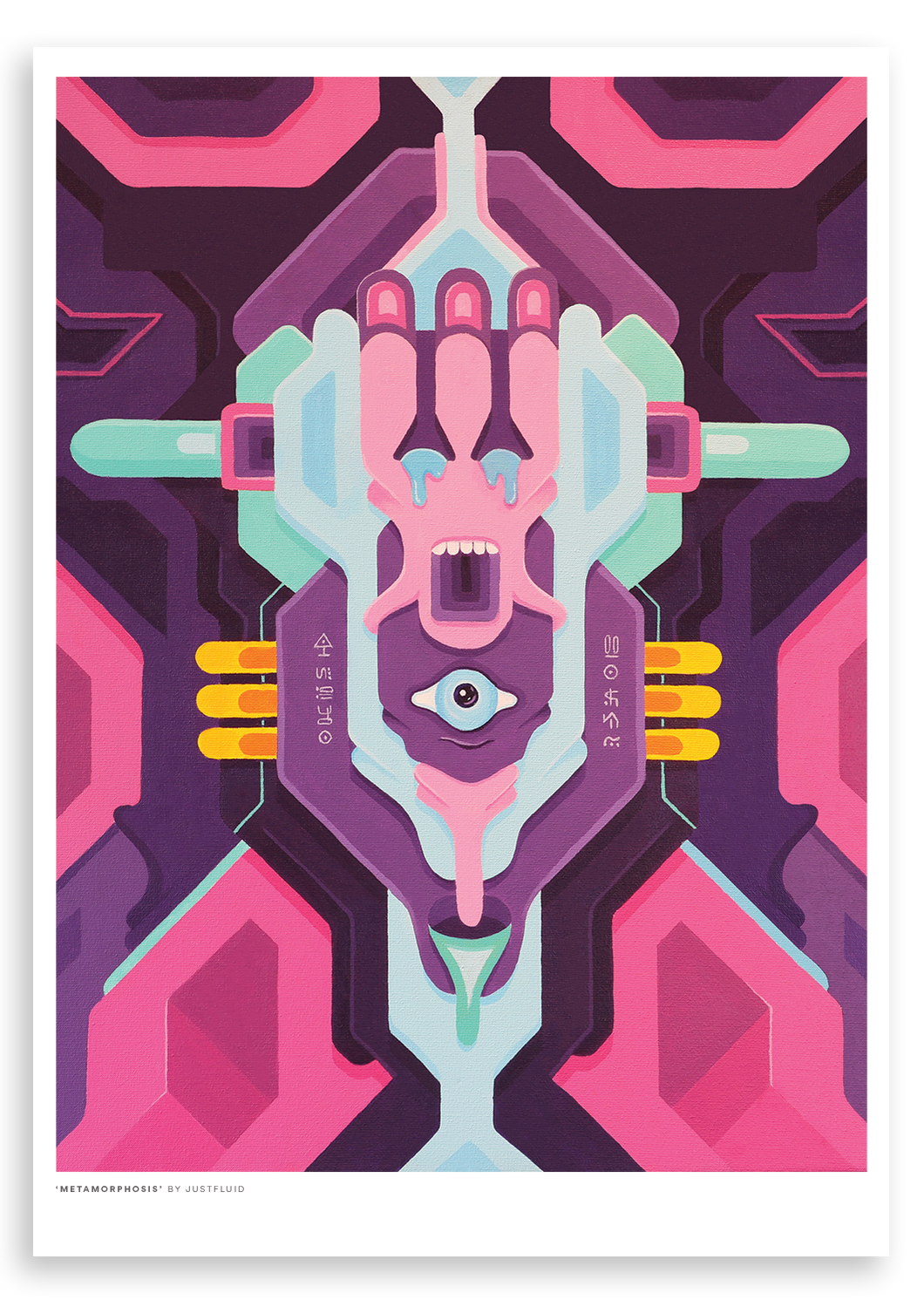 pink alien psychedelic print