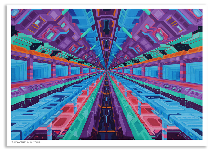 colourful psychedelic abstract print